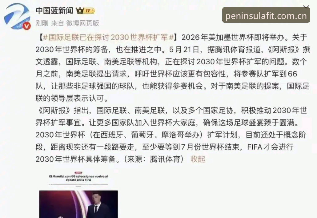 2030年世界杯扩军至66队全面解析：中国男足的“世纪机遇”与足球版图重构深度分析